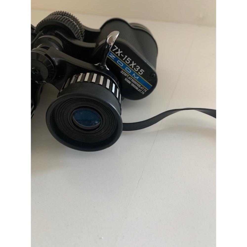 Tasco Zip 101Z Zoom Binoculars 7X-15X35mm with Case and Caps Vintage Optics - Picture 4 of 15